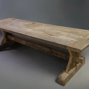 Reclaimed Oak Dining Table: Handmade Rustic Furniture
