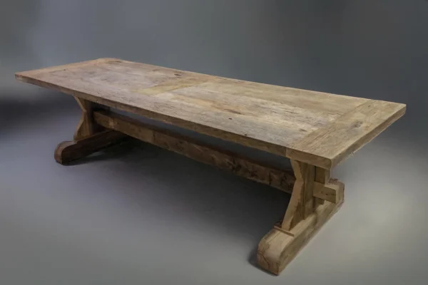 Reclaimed Oak Dining Table: Handmade Rustic Furniture