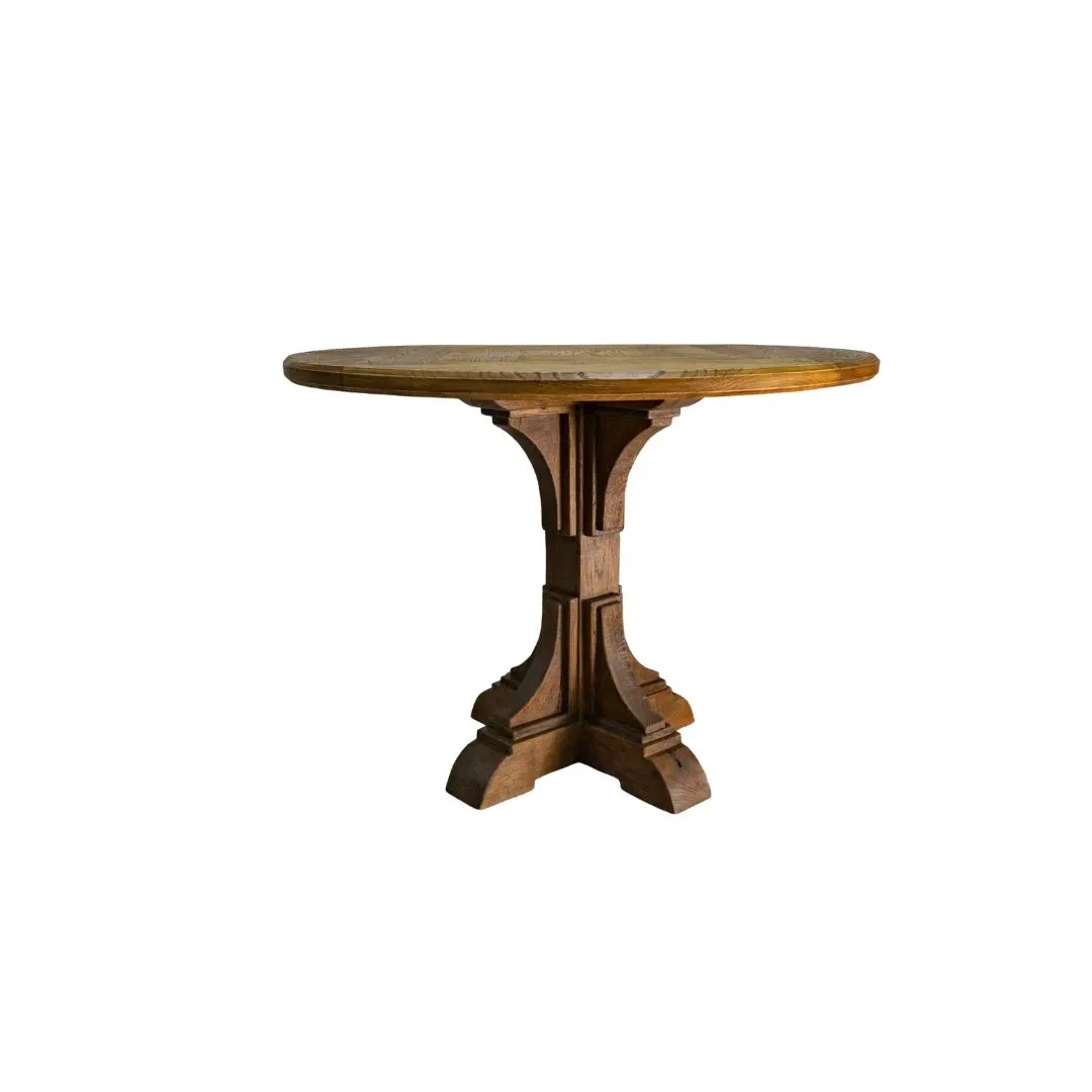 Round reclaimed wooden table || Rustic furniture || Vintage - Image 9