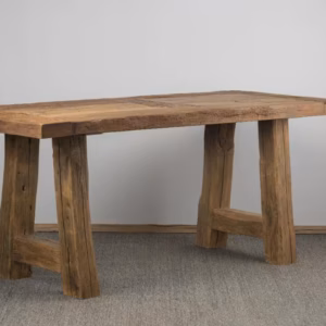 Reclaimed Oak Dining Table: Rustic Barn Wood, Handmade.