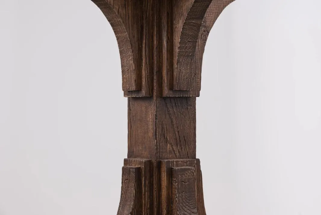 Round reclaimed wooden table || Rustic furniture || Vintage - Image 6