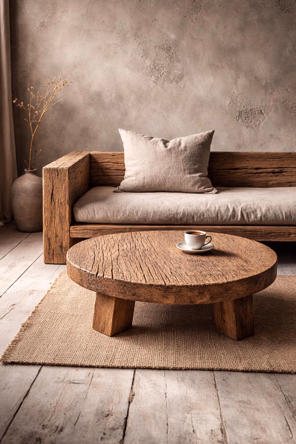 Oak Round Coffee Table