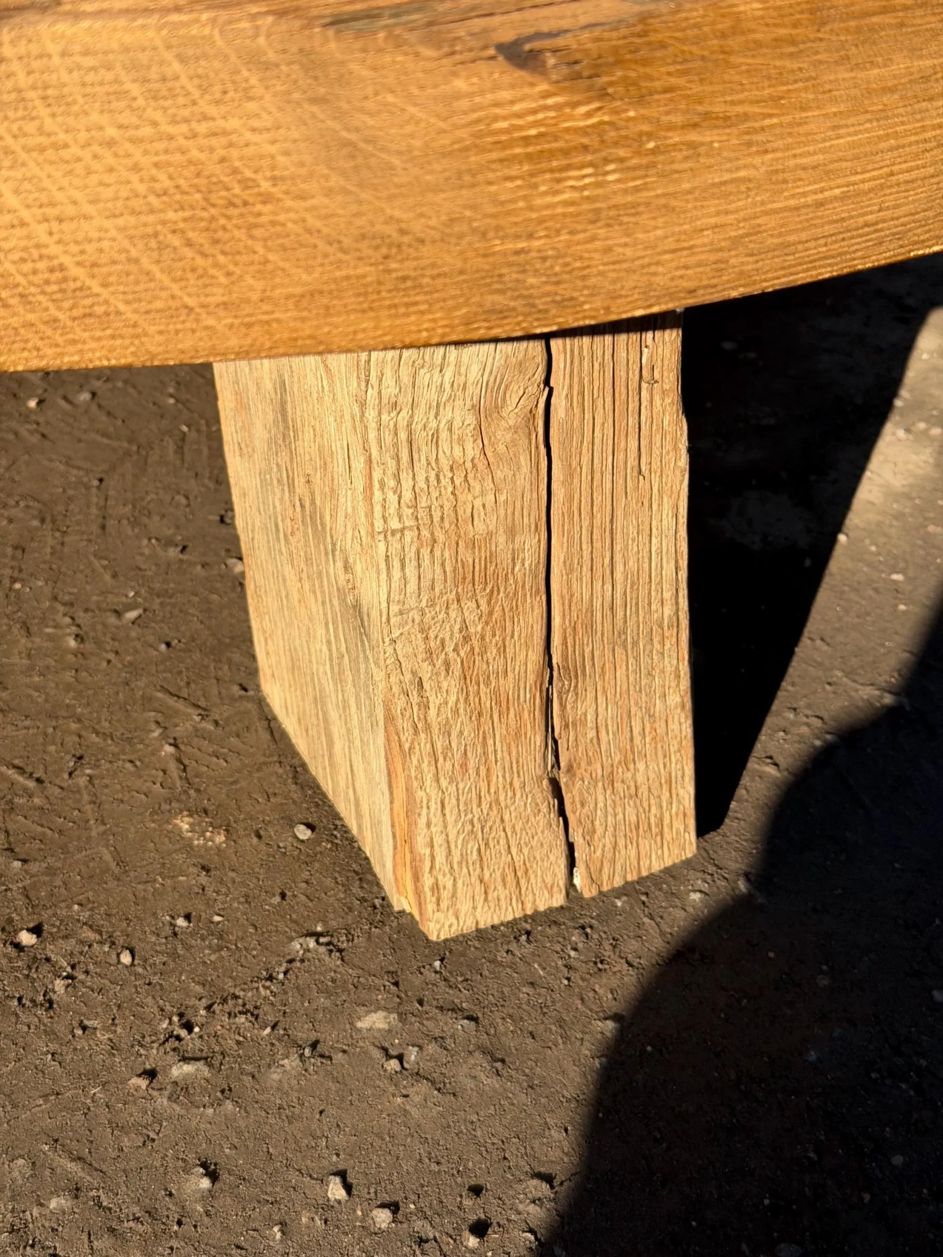 Handmade Rustic Oak Round Coffee Table | Solid Reclaimed Wood | Farmhouse Living Room Furniture - Image 6